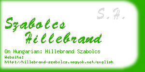 szabolcs hillebrand business card